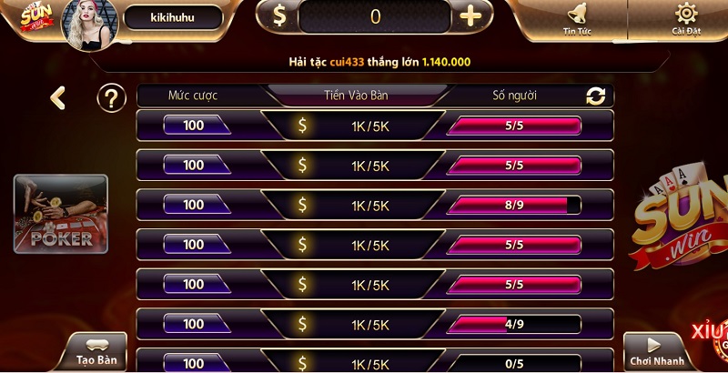 Hướng dẫn đăng ký chơi Poker tại Sunwin nhận thưởng nóng đến 5 triệu đồng